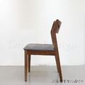 北歐極簡 設計款 小清新風格 扶手餐椅 實木 餐廳椅  夏蕾 日式  胡桃色餐椅_3