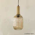 丹麥設計 北歐 極簡 設計師的燈款 黃銅 復古玻璃 香水瓶 吊燈 C款-琥珀色_5