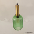 丹麥設計 北歐 極簡 設計師的燈款 黃銅 復古玻璃 香水瓶 吊燈 C款-墨綠色_4