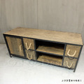 美式 VINTAGE 工業風 LOFT 實木 印度手工 工業家具粗麻 矮櫃 餐邊櫃 維茲舊枕木 電視櫃_6