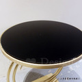 美式 奢華風 客廳 咖啡桌 黑色 鏡面 沙金色 漩渦 茶几 邊几_5