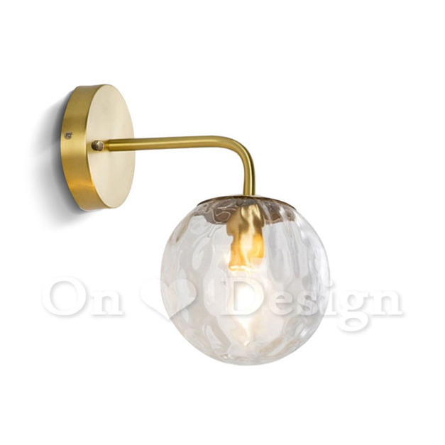 丹麥設計 北歐 極簡 設計師的燈款 走道燈 金屬 鍍金 鐵 玻璃 鑽石泡泡 壁燈