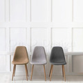 特價-北歐極簡 設計款 小清新風格 無扶手餐椅 餐廳椅 DSW 麻布餐椅 - 深灰色_2
