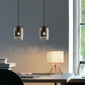 丹麥設計 北歐 極簡 設計師的燈款 口吹玻璃 雙層 鐘罩吊燈 -煙燻色_1