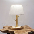 北歐風格 小清新 簡約 台燈 書房燈 可掛鑰匙圈 森林 實木 桌燈_4