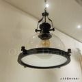 法式 Loft 工業風格 美式風格 克萊姆森 透明玻璃 吊燈-黑色_3