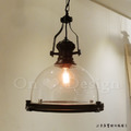 法式 Loft 工業風格 美式風格 克萊姆森 透明玻璃 吊燈-黑色_5