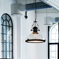 法式 Loft 工業風格 美式風格 克萊姆森 透明玻璃 吊燈-黑色_1
