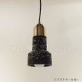 工業 復古風格 loft 設計師的燈 工業風 磨石子鍍金頭 碎石 水泥吊燈 B款-黑色_4