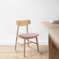 北歐極簡 設計款 小清新風格 餐椅 實木 餐廳椅 日式 艾兒 餐椅 原木-粉_1