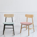 北歐極簡 設計款 小清新風格 餐椅 實木 餐廳椅 日式 艾兒 餐椅 黑木-綠_3