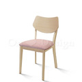 北歐極簡 設計款 小清新 餐椅 實木 餐廳椅 日式 艾莎 餐椅 洗白色-粉
