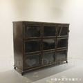 Vintage LOFT 法式 工業風 復古 鐵件 展示櫃 幾何 矩形 有機玻璃 九宮格 收納櫃 仿舊色_3