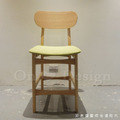 北歐 極簡 小清新 風格 中島吧檯椅 橡膠實木 原木色 艾莎吧檯椅 綠色-60H_3