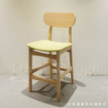 北歐 極簡 小清新 風格 中島吧檯椅 橡膠實木 原木色 艾莎吧檯椅 綠色-60H_5