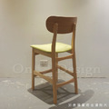 北歐 極簡 小清新 風格 中島吧檯椅 橡膠實木 原木色 艾莎吧檯椅 綠色-60H_6