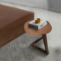 簡約 極簡風格 小清新 客廳 咖啡桌 沙發邊几 彎彎 實木桌面邊几 胡桃色-47H_1