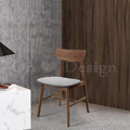 北歐極簡 設計款 小清新風格 餐椅 實木 餐廳椅 日式 艾兒 餐椅 胡桃-灰_1