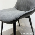LUXURY 美式 極簡 奢華風 無扶手 亞瑟 線條 雙色 餐椅 B款- 灰布_6