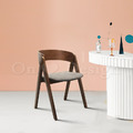 北歐極簡 設計款 小清新風格 扶手餐椅 實木 餐廳椅 貝茲 胡桃 深灰布餐椅-B款_2