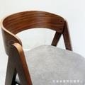 北歐極簡 設計款 小清新風格 扶手餐椅 實木 餐廳椅 貝茲 胡桃 深灰布餐椅-B款_5