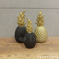 丹麥 北歐風 創意禮品手 樹脂 擺件 裝飾品 金色 旺旺來 鳳梨 -黑色_6