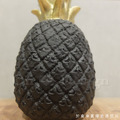 丹麥 北歐風 創意禮品手 樹脂 擺件 裝飾品 金色 旺旺來 鳳梨 -黑色_3