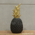 丹麥 北歐風 創意禮品手 樹脂 擺件 裝飾品 金色 旺旺來 鳳梨 -黑色_2