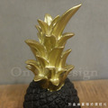 丹麥 北歐風 創意禮品手 樹脂 擺件 裝飾品 金色 旺旺來 鳳梨 -黑色_4