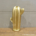 丹麥 北歐風 創意禮品手 樹脂 擺件 裝飾品 金色 仙人掌-C款_2