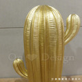 丹麥 北歐風 創意禮品手 樹脂 擺件 裝飾品 金色 仙人掌-C款_4