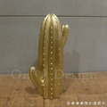 丹麥 北歐風 創意禮品手 樹脂 擺件 裝飾品 金色 仙人掌-D款_3
