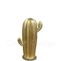 丹麥 北歐風 創意禮品手 樹脂 擺件 裝飾品 金色 仙人掌-C款