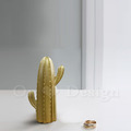 丹麥 北歐風 創意禮品手 樹脂 擺件 裝飾品 金色 仙人掌-D款_1