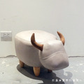 LOFT 工業風家具 可愛動物系列 走廊凳 牛牛矮凳 米灰色-特價商品_3