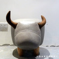 LOFT 工業風家具 可愛動物系列 走廊凳 牛牛矮凳 米灰色-特價商品_2
