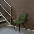 LOFT 法式 復古 工業風 鐵 咖啡廳 餐椅 仿油蠟皮 飛機 餐椅 - 綠皮_4