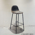 LOFT 法式 復古 工業風 鐵 酒吧 吧椅 兩種高度 閃電縫線 DSW 仿油蠟皮吧台椅- 灰色_8