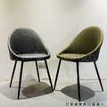 LOFT 法式 復古 工業風 鐵 咖啡廳 閃電縫線 扶手 餐椅 仿油蠟皮 半洛特 餐椅 - 綠_8
