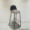 LOFT 法式 復古 工業風 鐵 酒吧 吧椅 兩種高度 閃電縫線 DSW 仿油蠟皮吧台椅- 灰色_9