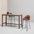 LOFT 工業風家具 酒吧 高吧 咖啡廳 仿油蠟皮 半洛特 吧檯椅-深咖_3