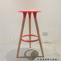 北歐 極簡 小清新 風格 多彩 維格 櫸木實木 吧檯椅 76H- 紅 特價_4