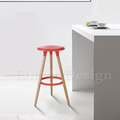 北歐 極簡 小清新 風格 多彩 維格 櫸木實木 吧檯椅 76H- 紅 特價_1