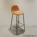 LOFT 法式 復古 工業風 鐵 酒吧 吧椅 兩種高度 DSW 仿油蠟皮吧台椅- 淺咖_7