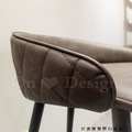 LOFT 工業風家具 復古仿舊鐵件 背格菱紋 座墊 咖啡廳 喬特 中島 吧檯椅-灰咖_7