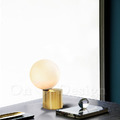 丹麥設計 歐式 酒店 奢華風 設計師的燈款 奶白玻璃 台燈 回歸 鍍金 桌燈_4