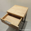 簡約 極簡風格 小清新 客廳 咖啡桌 沙發邊几 ㄈ型 邊几 帶抽屜 原木色-60H_7