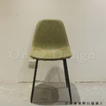 LOFT 法式 復古 工業風 鐵 咖啡廳 餐椅 DSW 閃電縫線 仿油蠟皮餐椅 - 綠皮_4