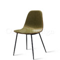 LOFT 法式 復古 工業風 鐵 咖啡廳 餐椅 DSW 閃電縫線 仿油蠟皮餐椅 - 綠皮