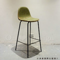 LOFT 法式 復古 工業風 鐵 酒吧 吧椅 兩種高度 閃電縫線 DSW 仿油蠟皮吧台椅- 綠色_4